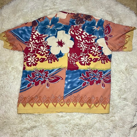 Burma Bibas Vintage Men’s Tropical Hawaiian Floral Print Silk Shirt | Size 2XL - Picture 6 of 8